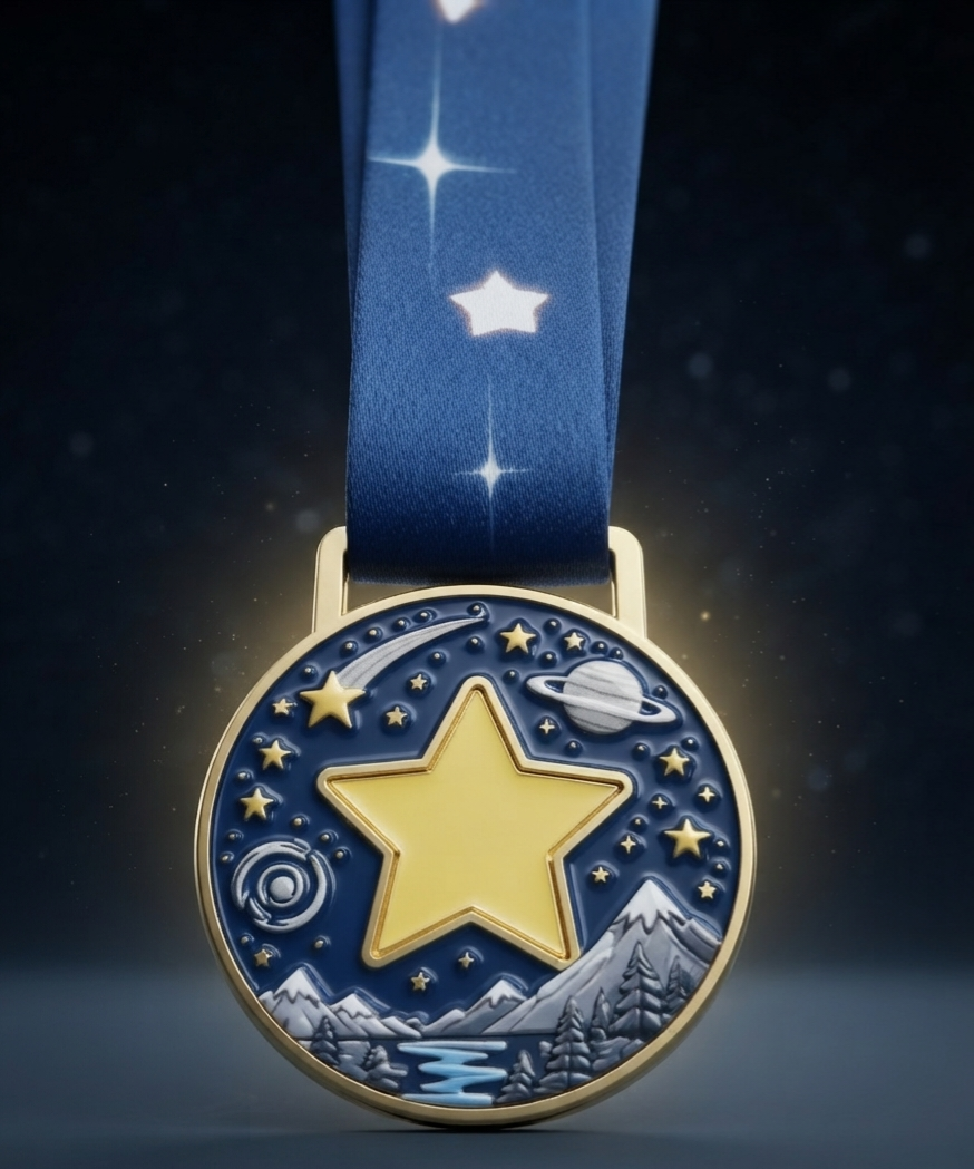 Selbstleuchtende Mutstern-Medaille für echte Helden